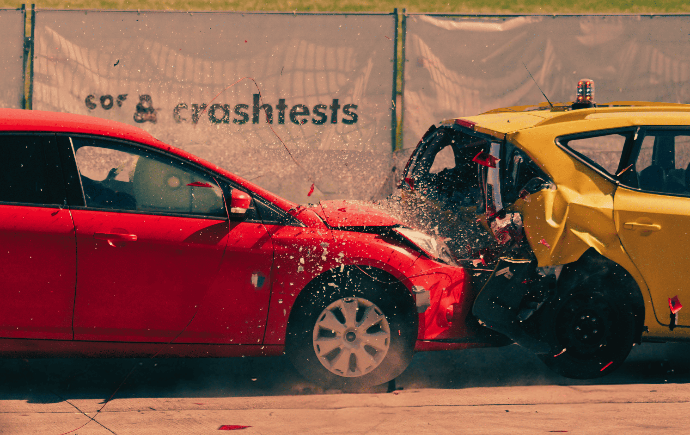 connected airbags - vehicle crash test